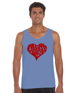 All You Need Is Love - Men's Word Art Tank Top