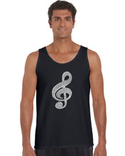 Load image into Gallery viewer, Music Note -  Men&#39;s Word Art Tank Top