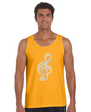 Load image into Gallery viewer, Music Note -  Men&#39;s Word Art Tank Top