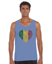 Load image into Gallery viewer, One Love Heart -  Men&#39;s Word Art Tank Top