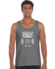 Load image into Gallery viewer, Owl -  Men&#39;s Word Art Tank Top