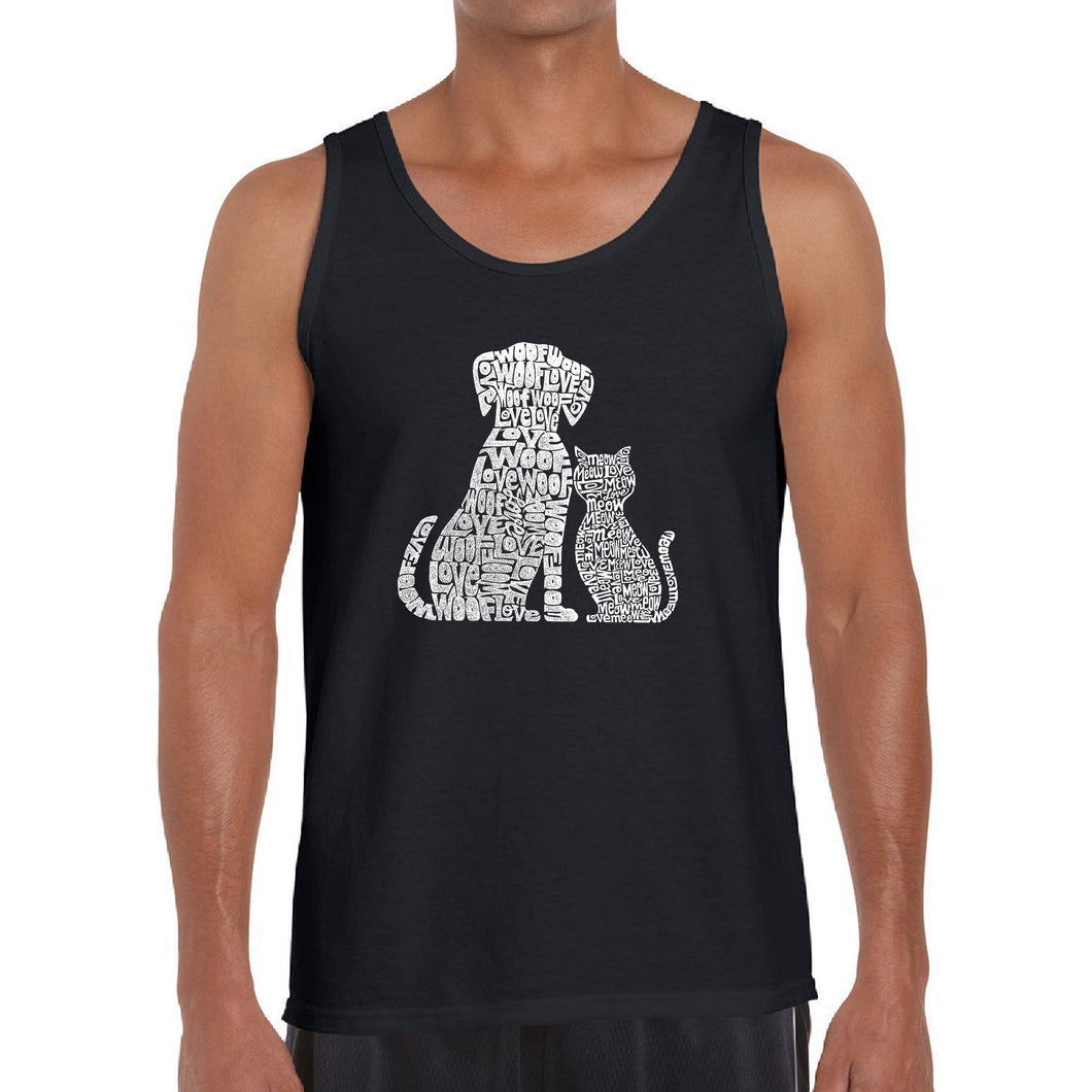 Dogs and Cats  - Men's Word Art Tank Top