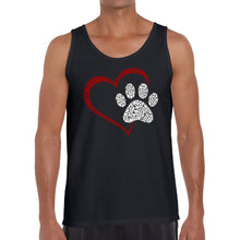Load image into Gallery viewer, Paw Heart - Men&#39;s Word Art Tank Top