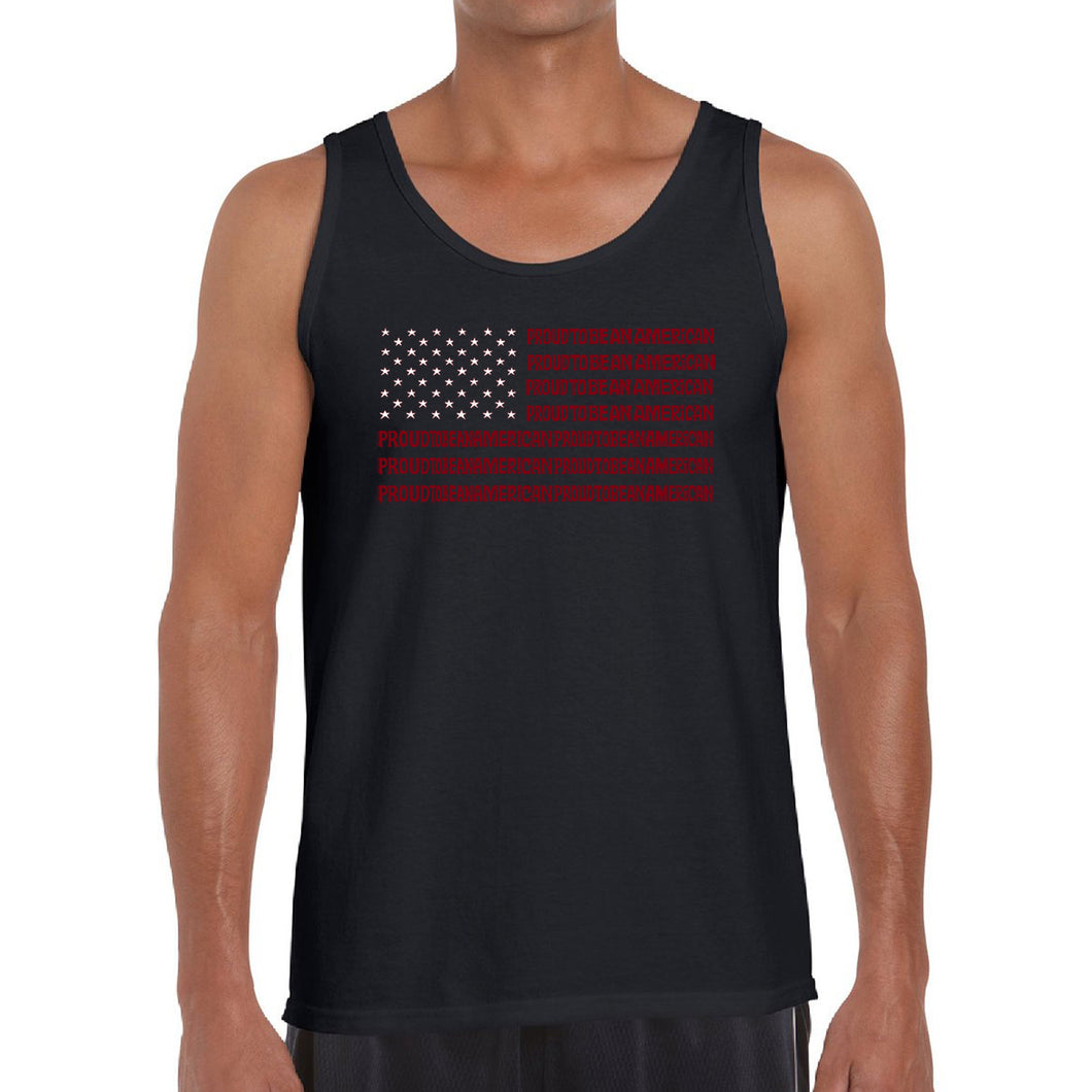 Proud To Be An American - Men's Word Art Tank Top