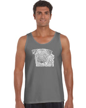 Load image into Gallery viewer, Pug Face - Men&#39;s Word Art Tank Top