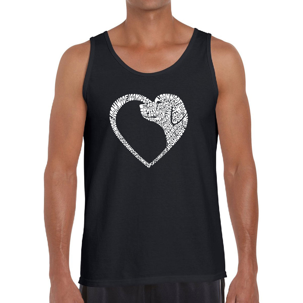 Dog Heart - Men's Word Art Tank Top