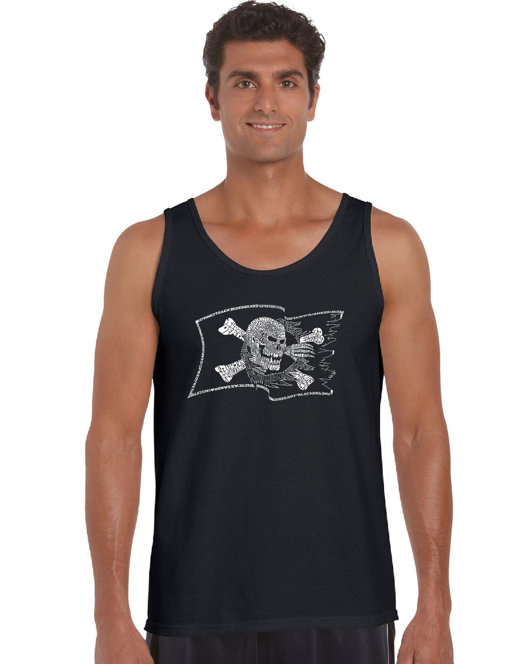 FAMOUS PIRATE CAPTAINS AND SHIPS - Men's Word Art Tank Top