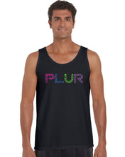 Load image into Gallery viewer, PLUR -  Men&#39;s Word Art Tank Top