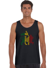 Load image into Gallery viewer, One Love Rasta Lion - Men&#39;s Word Art Tank Top