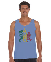 Load image into Gallery viewer, One Love Rasta Lion - Men&#39;s Word Art Tank Top