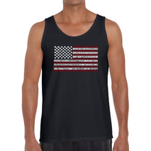 Load image into Gallery viewer, 50 States USA Flag  - Men&#39;s Word Art Tank Top