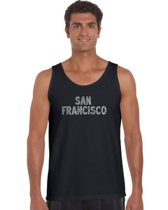 SAN FRANCISCO NEIGHBORHOODS - Men's Word Art Tank Top