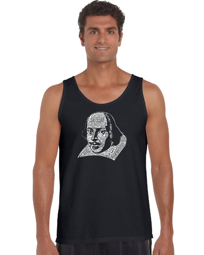 THE TITLES OF ALL OF WILLIAM SHAKESPEARE'S COMEDIES & TRAGEDIES - Men's Word Art Tank Top
