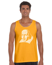 Load image into Gallery viewer, THE TITLES OF ALL OF WILLIAM SHAKESPEARE&#39;S COMEDIES &amp; TRAGEDIES - Men&#39;s Word Art Tank Top