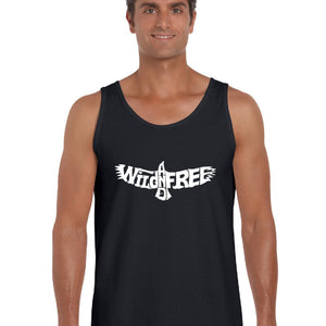 Wild and Free Eagle -  Men's Word Art Tank Top