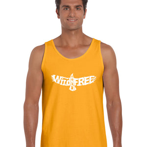 Wild and Free Eagle -  Men's Word Art Tank Top