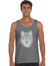 Load image into Gallery viewer, Wolf - Men&#39;s Word Art Tank Top