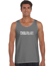 Load image into Gallery viewer, Different foods made with chocolate - Men&#39;s Word Art Tank Top