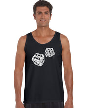 Load image into Gallery viewer, DIFFERENT ROLLS THROWN IN THE GAME OF CRAPS - Men&#39;s Word Art Tank Top