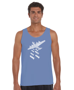 DROP BEATS NOT BOMBS - Men's Word Art Tank Top