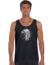 Load image into Gallery viewer, POPULAR NATIVE AMERICAN INDIAN TRIBES - Men&#39;s Word Art Tank Top