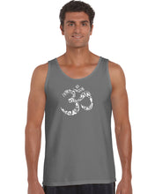 Load image into Gallery viewer, THE OM SYMBOL OUT OF YOGA POSES - Men&#39;s Word Art Tank Top