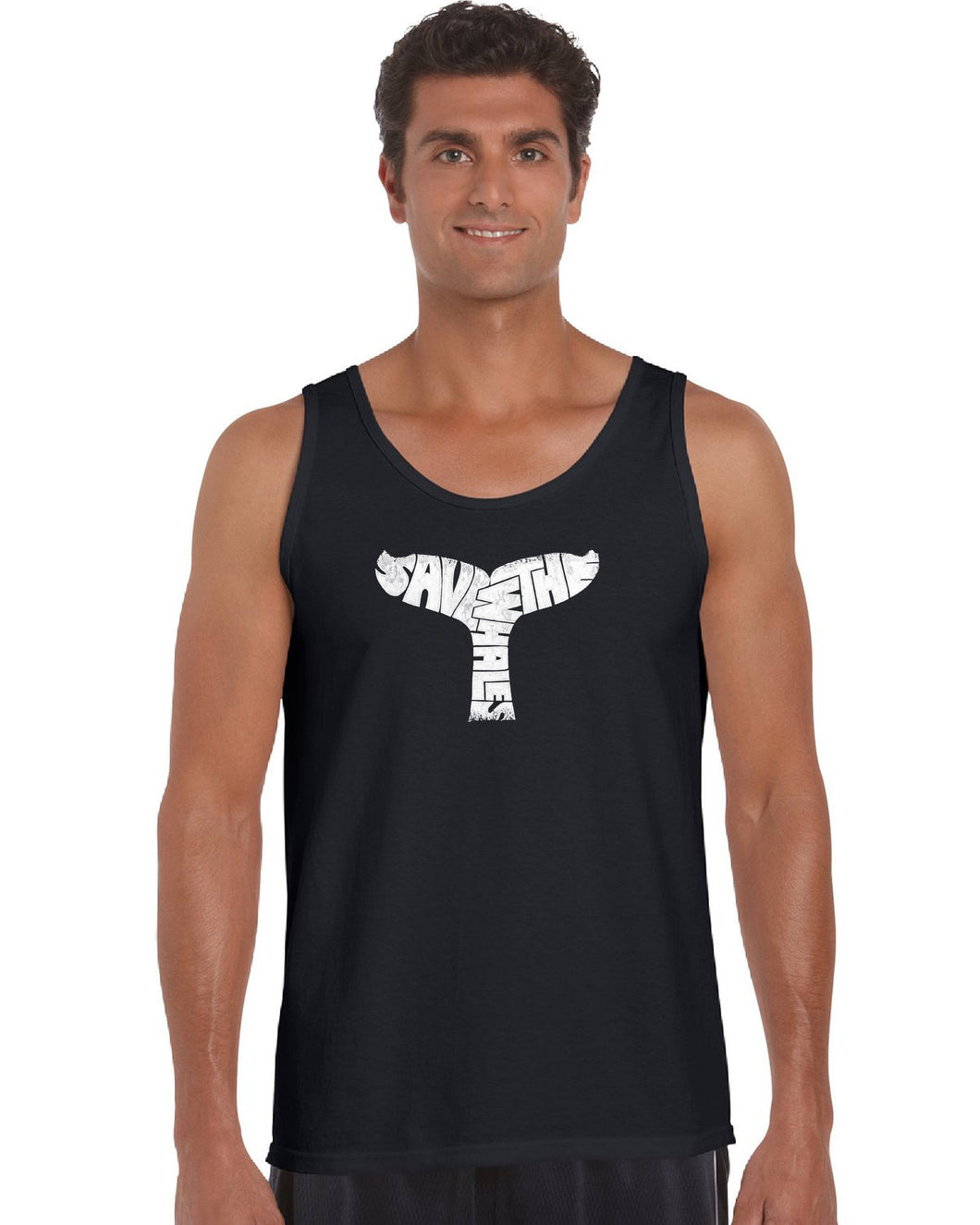SAVE THE WHALES - Men's Word Art Tank Top