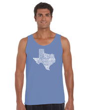 Load image into Gallery viewer, The Great State of Texas - Men&#39;s Word Art Tank Top