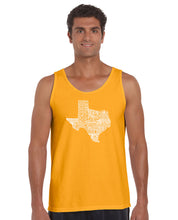 Load image into Gallery viewer, The Great State of Texas - Men&#39;s Word Art Tank Top