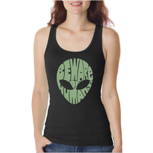 Load image into Gallery viewer, Beware of Humans  - Women&#39;s Word Art Tank Top