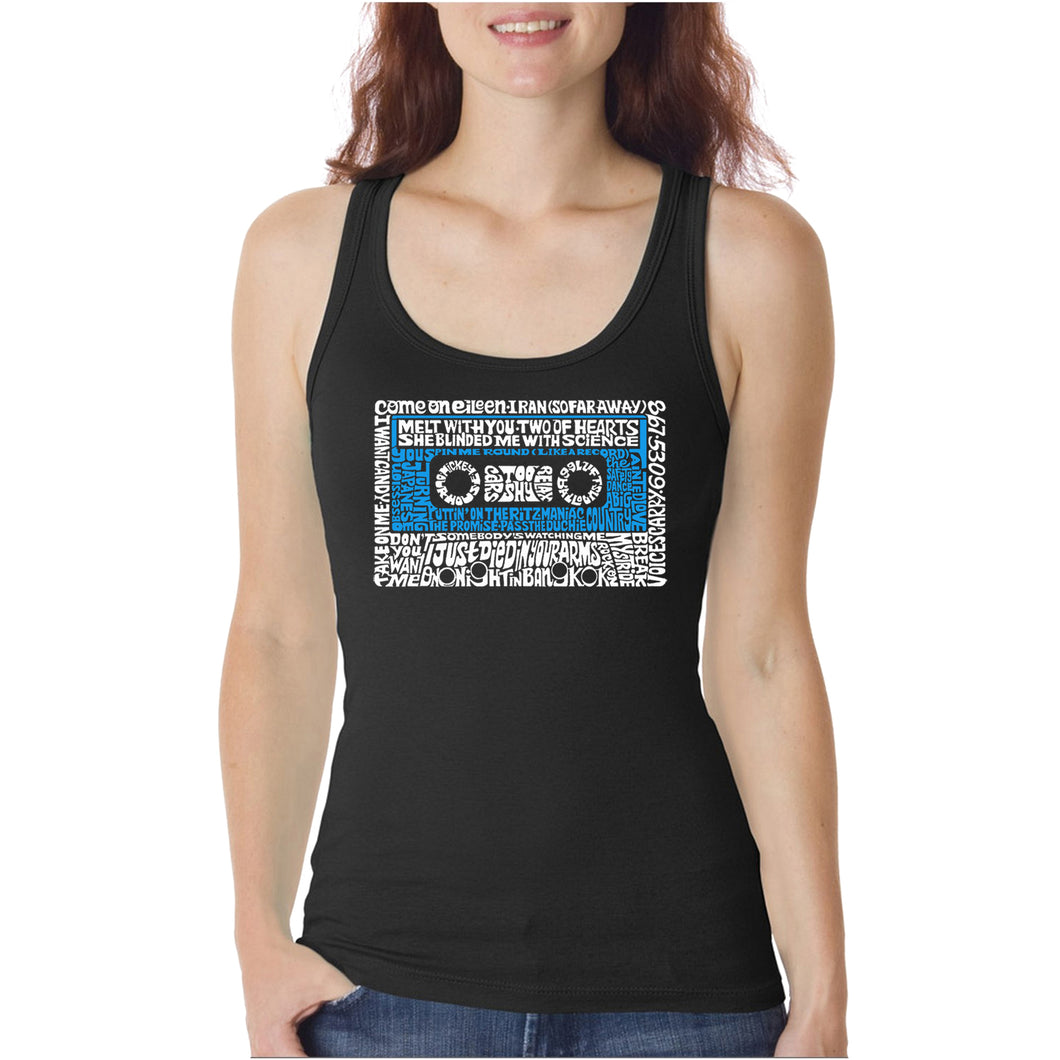 80s One Hit Wonders  - Women's Word Art Tank Top