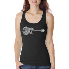 Load image into Gallery viewer, Country Guitar  - Women&#39;s Word Art Tank Top