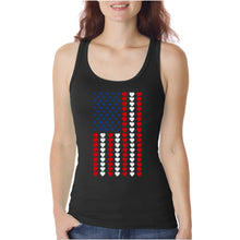 Load image into Gallery viewer, Heart Flag - Women&#39;s Word Art Tank Top