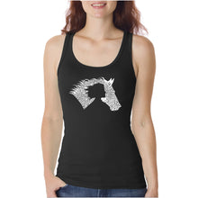 Load image into Gallery viewer, Girl Horse - Women&#39;s Word Art Tank Top