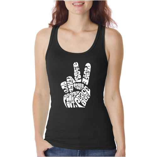 Peace Out  - Women's Word Art Tank Top