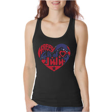 Load image into Gallery viewer, Women&#39;s Word Art Tank Top - July 4th Heart