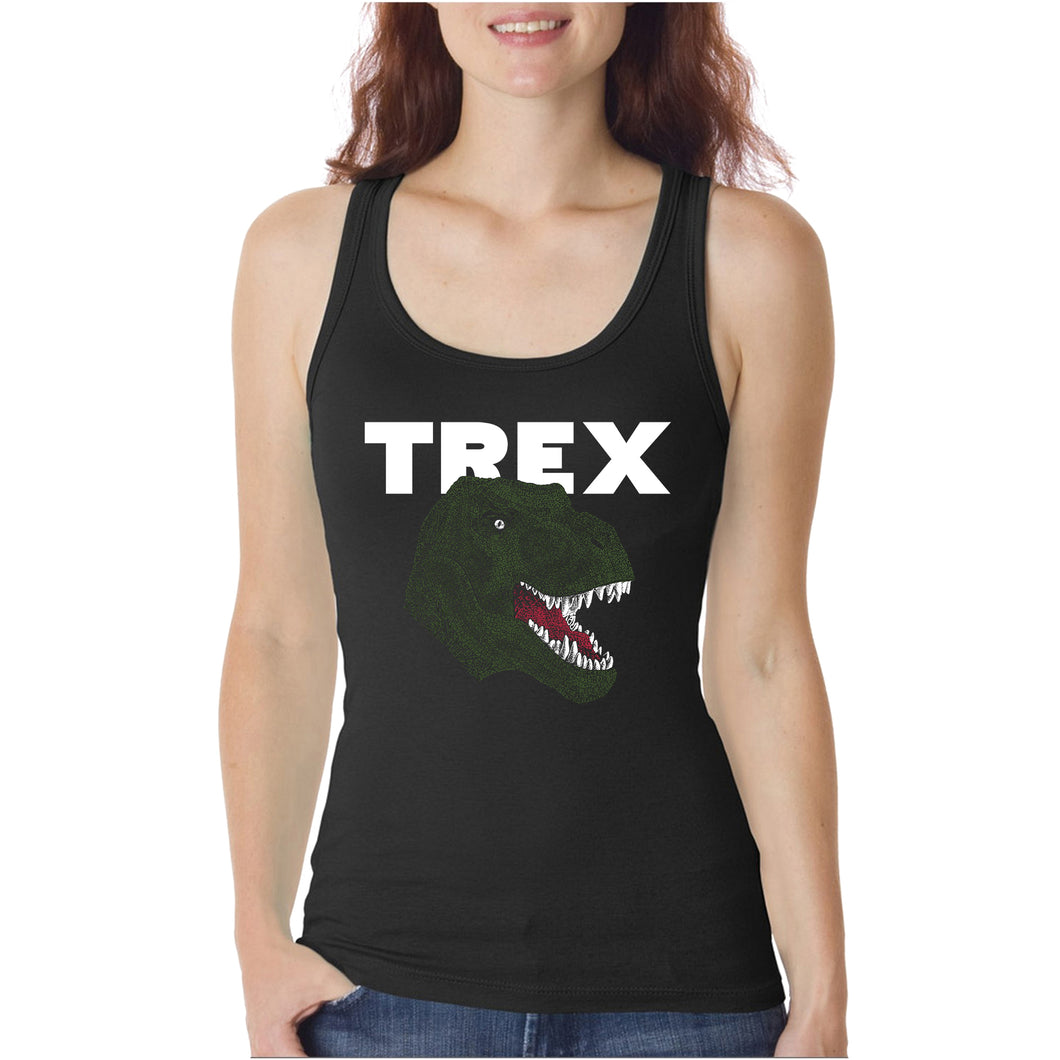 T-Rex Head  - Women's Word Art Tank Top