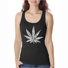 Load image into Gallery viewer, 50 DIFFERENT STREET TERMS FOR MARIJUANA  - Women&#39;s Word Art Tank Top