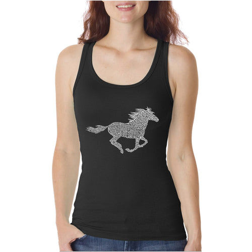 Horse Breeds  - Women's Word Art Tank Top