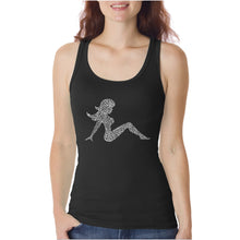 Load image into Gallery viewer, Mudflap Girl Keep on Truckin - Women&#39;s Word Art Tank Top