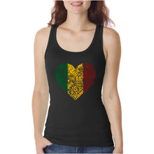 Load image into Gallery viewer, One Love Heart  - Women&#39;s Word Art Tank Top