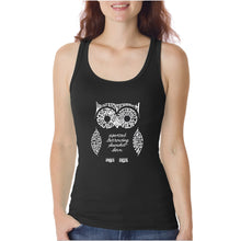 Load image into Gallery viewer, Owl  - Women&#39;s Word Art Tank Top