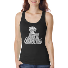 Load image into Gallery viewer, Dogs and Cats  - Women&#39;s Word Art Tank Top