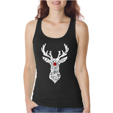 Load image into Gallery viewer, Santa&#39;s Reindeer  - Women&#39;s Word Art Tank Top