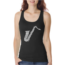 Load image into Gallery viewer, Sax  - Women&#39;s Word Art Tank Top