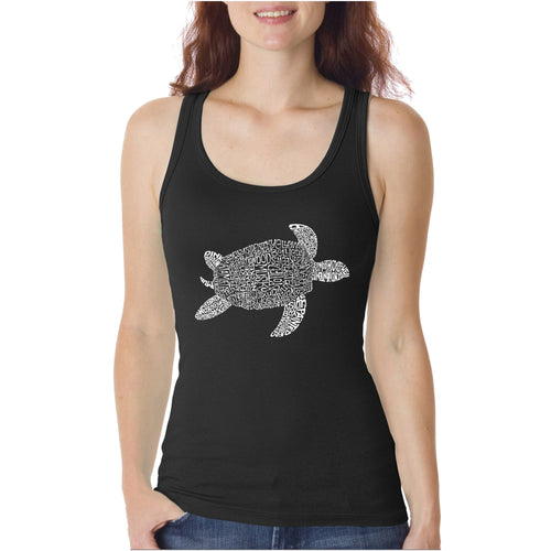 Turtle  - Women's Word Art Tank Top