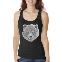 Load image into Gallery viewer, Bear Face  - Women&#39;s Word Art Tank Top