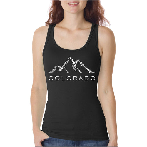Colorado Ski Towns  - Women's Word Art Tank Top