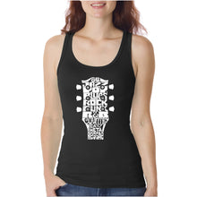 Load image into Gallery viewer, Guitar Head Music Genres  - Women&#39;s Word Art Tank Top