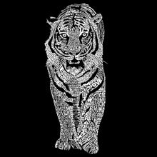 Load image into Gallery viewer, TIGER - Women&#39;s Raglan Baseball Word Art T-Shirt